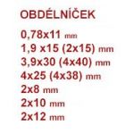 řez "obdélníček" cc